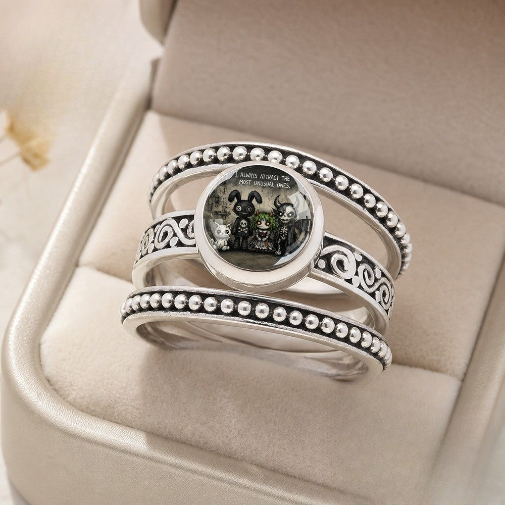 Gothic Dolls Spiral Vine Ring Set