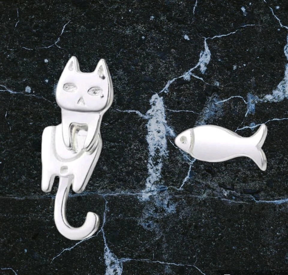 Cat and Fish Earrings