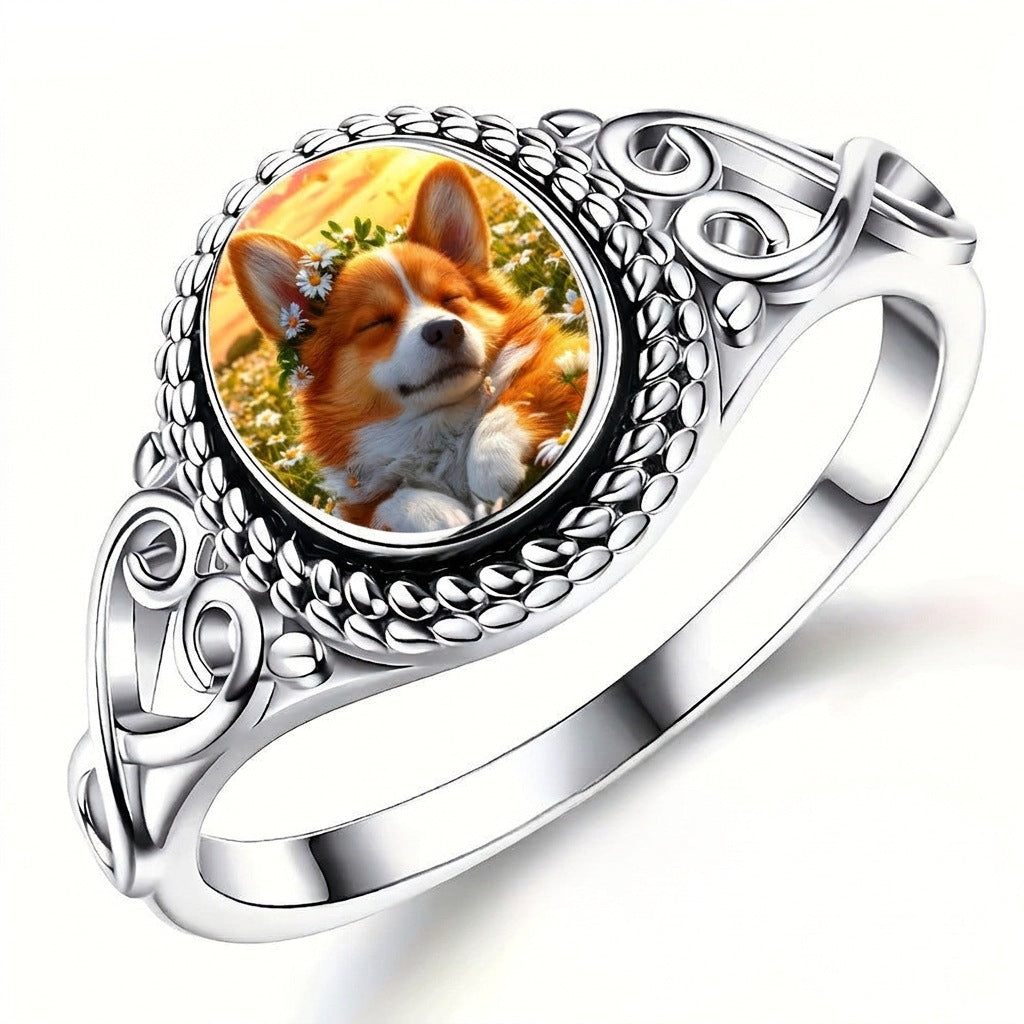 Corgi Portrait Ring
