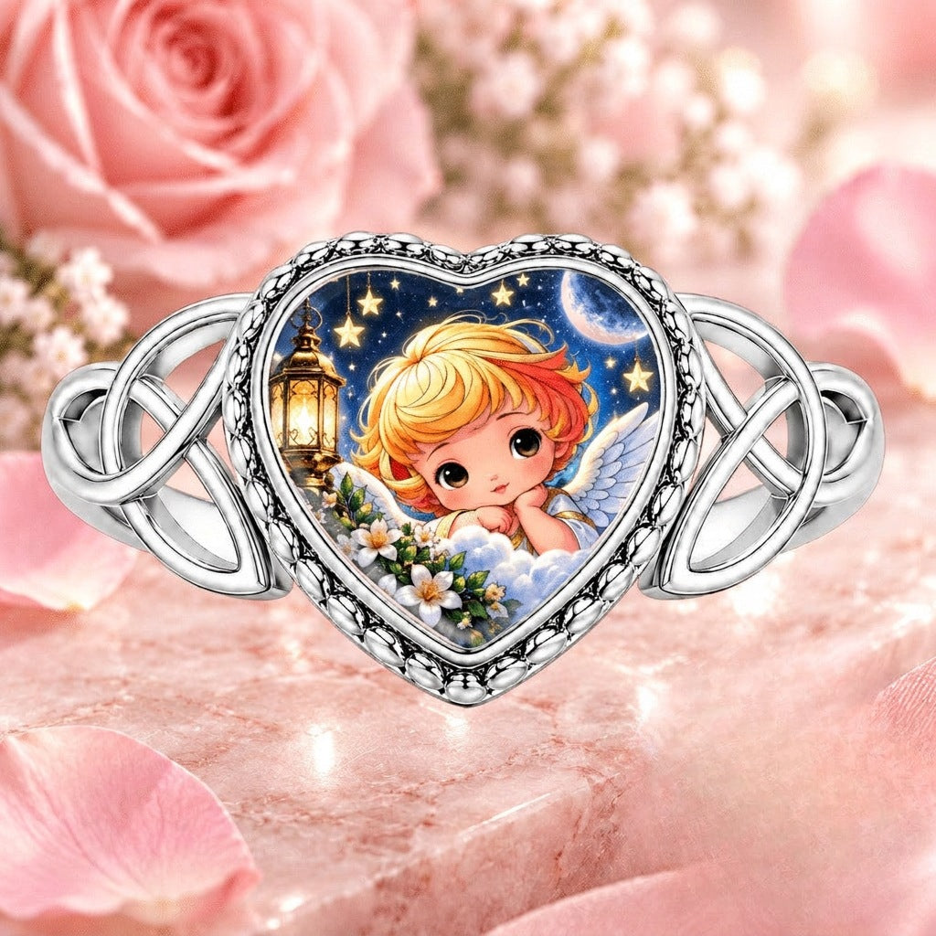 Starry Night Angel Heart Ring