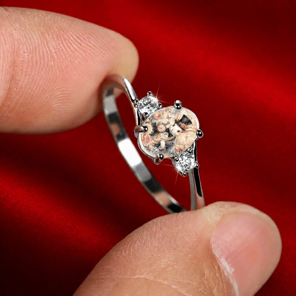 Vintage Rabbit Oval Ring