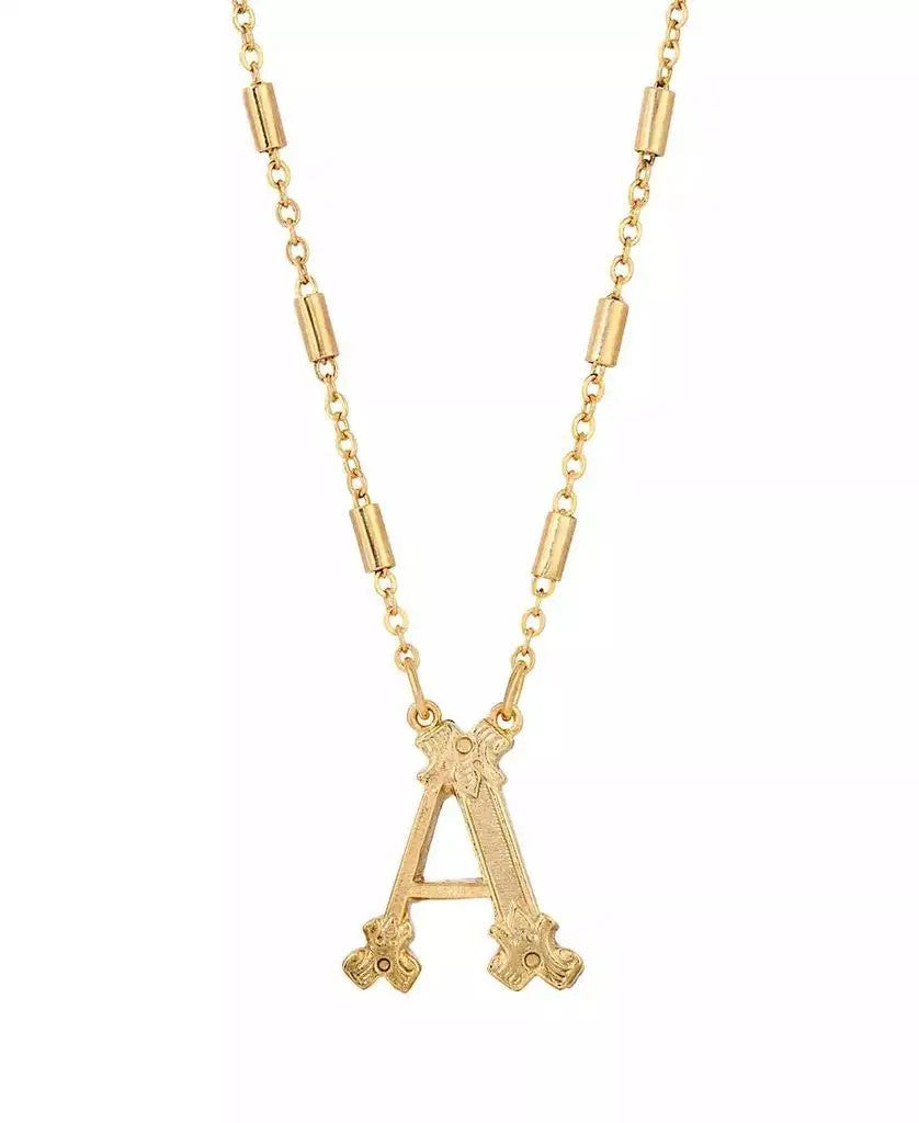 Ornate Initial A Necklace
