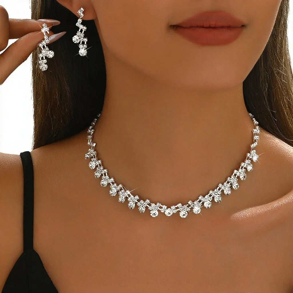 Crystal Vine Necklace & Earring Set
