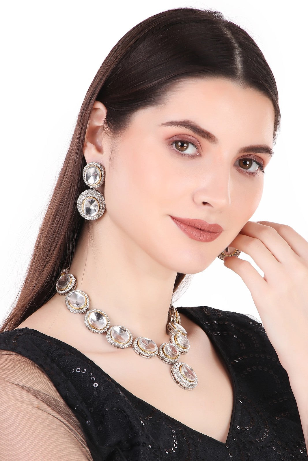 Zircon Oval Drop Jewelry Set