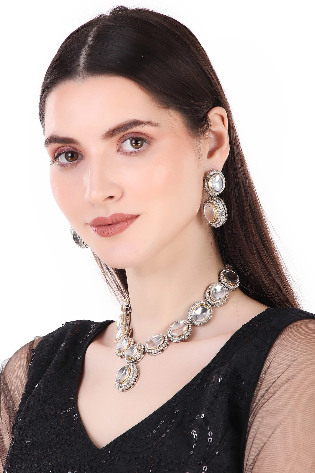 Zircon Oval Drop Jewelry Set