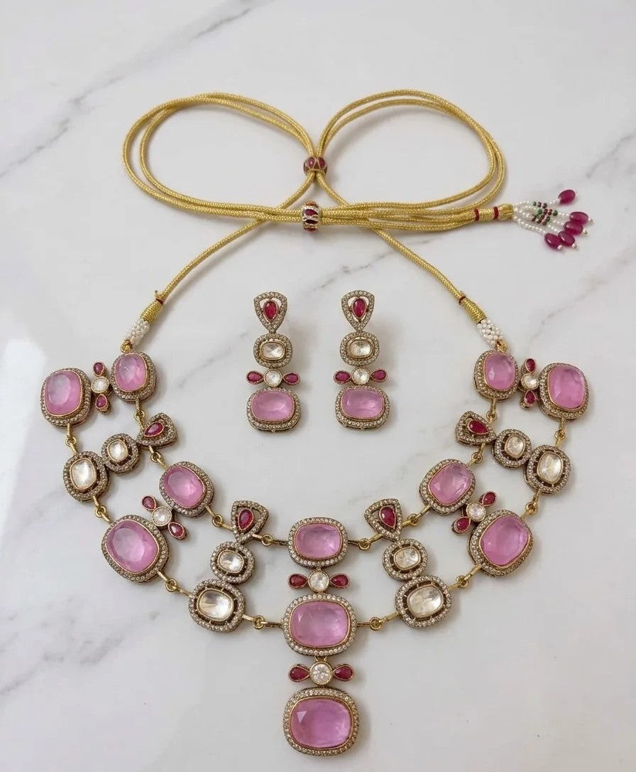 Kundan Floral Necklace Set