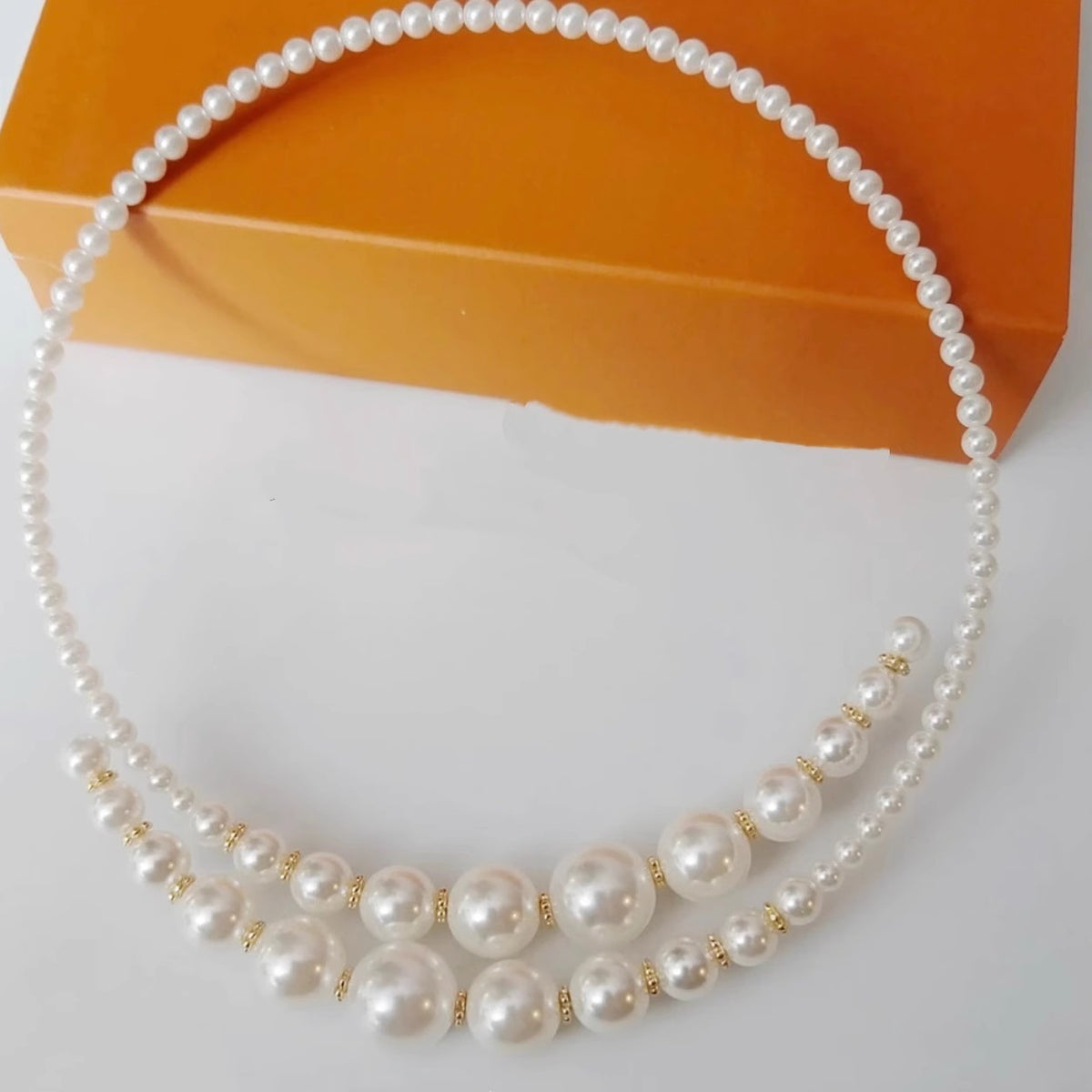 Graduated Pearl Bib Necklace