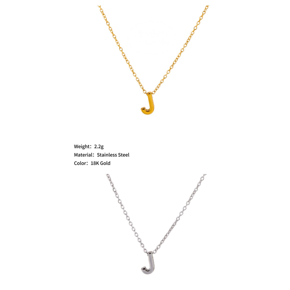 Mini Block Letter Initial Necklace