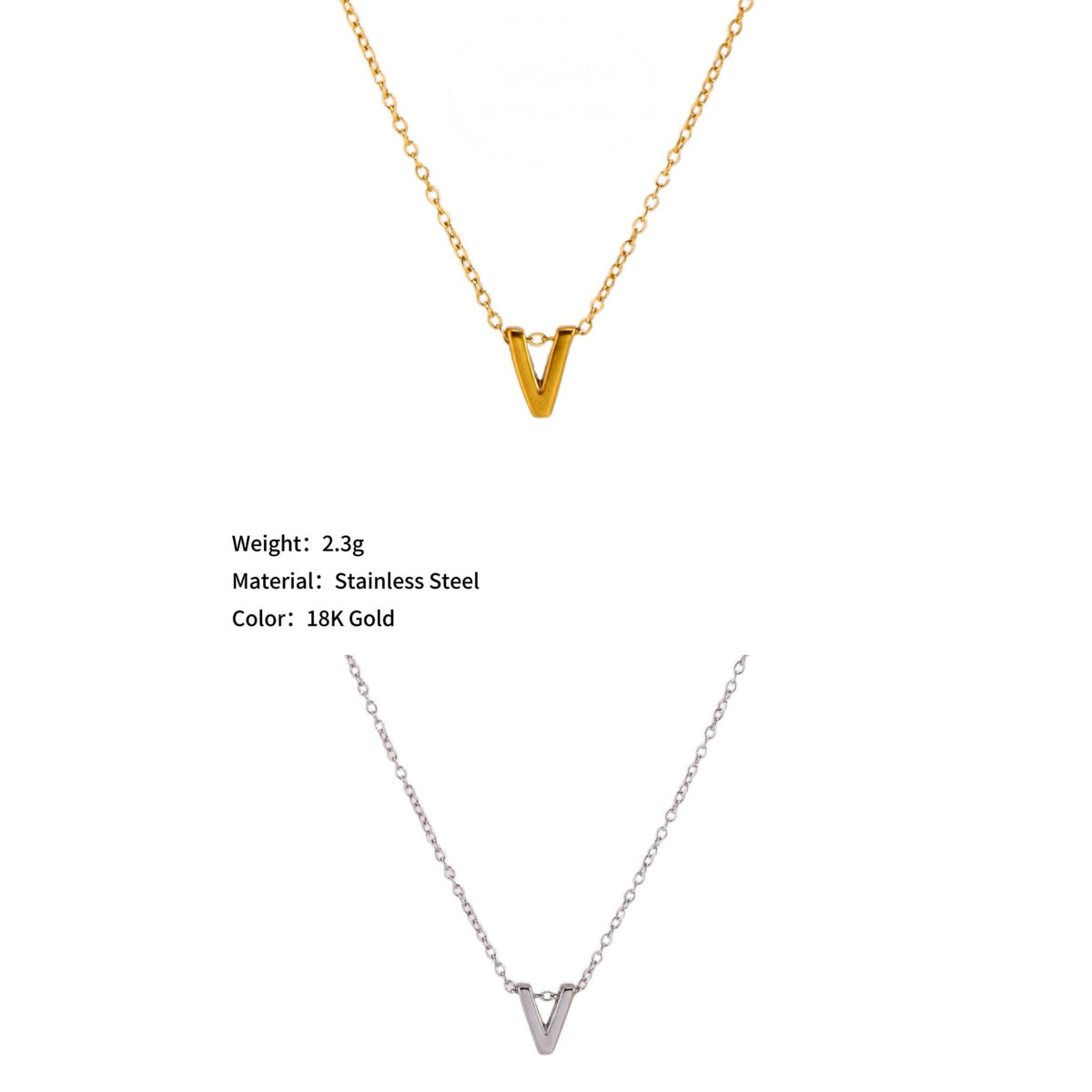 Mini Block Letter Initial Necklace