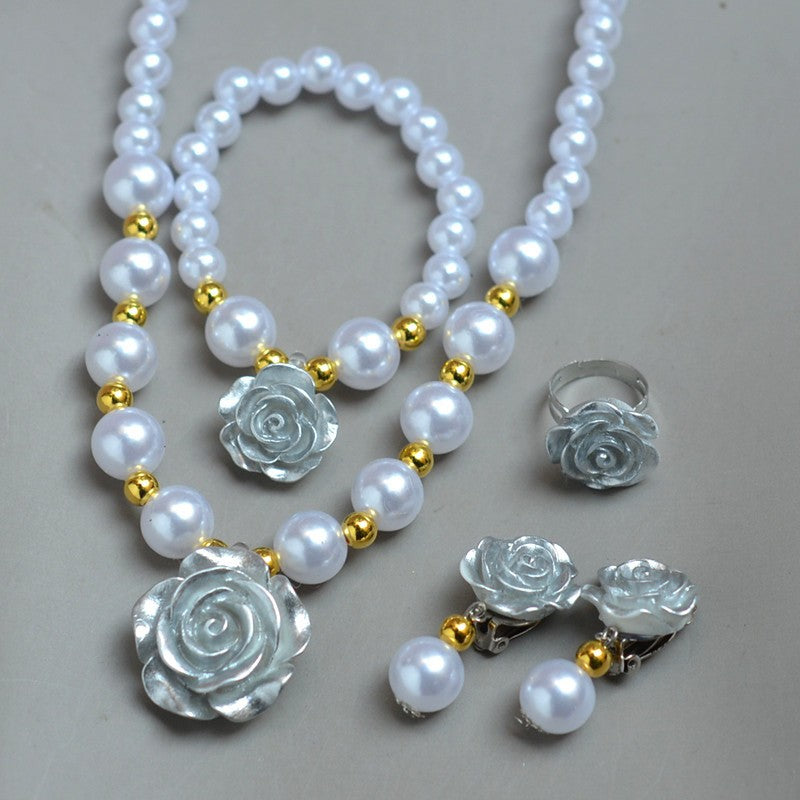 Rose Pearl Jewelry Set