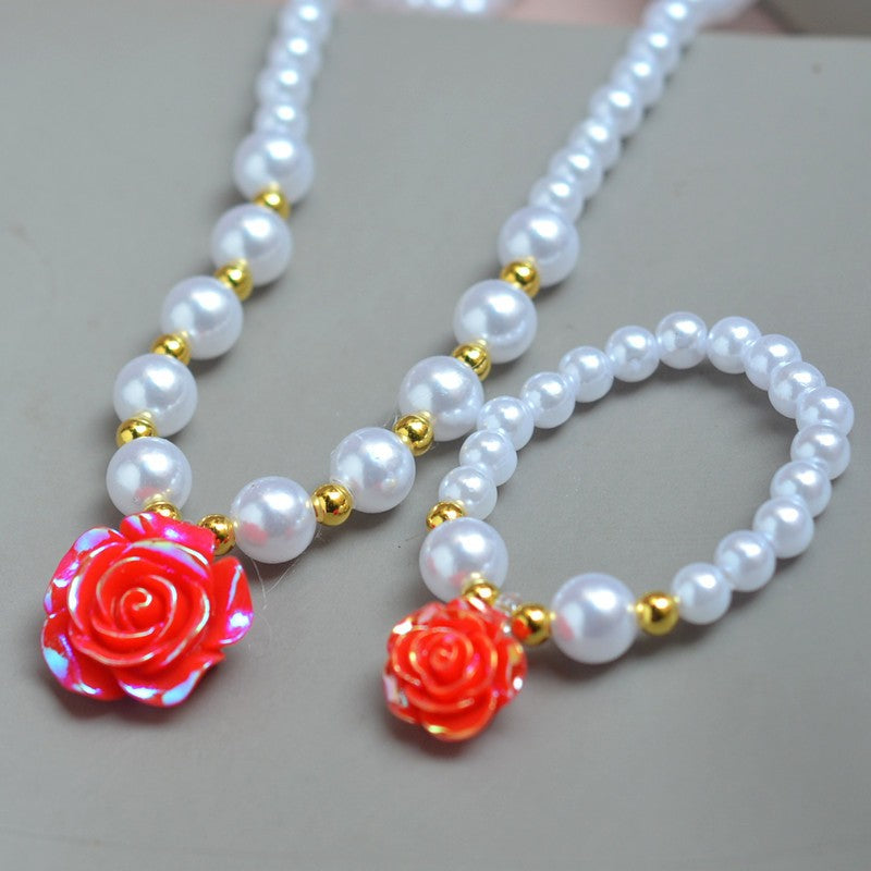 Rose Pearl Jewelry Set