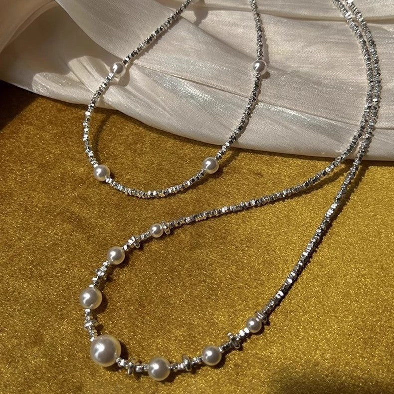 Graduated Faux Pearl Strand Necklace