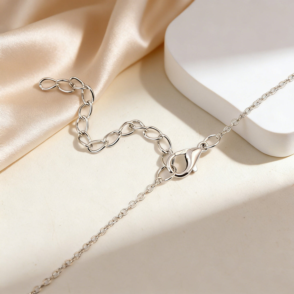 Rhinestone Cross with Mini Charm Necklace