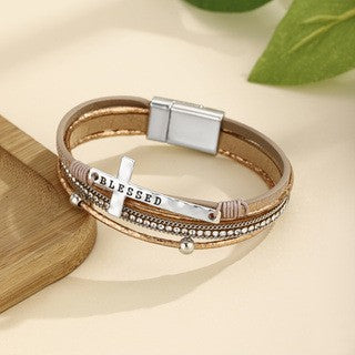 Blessed Cross Braided Bracelet