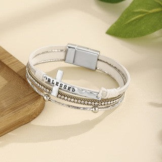 Blessed Cross Braided Bracelet