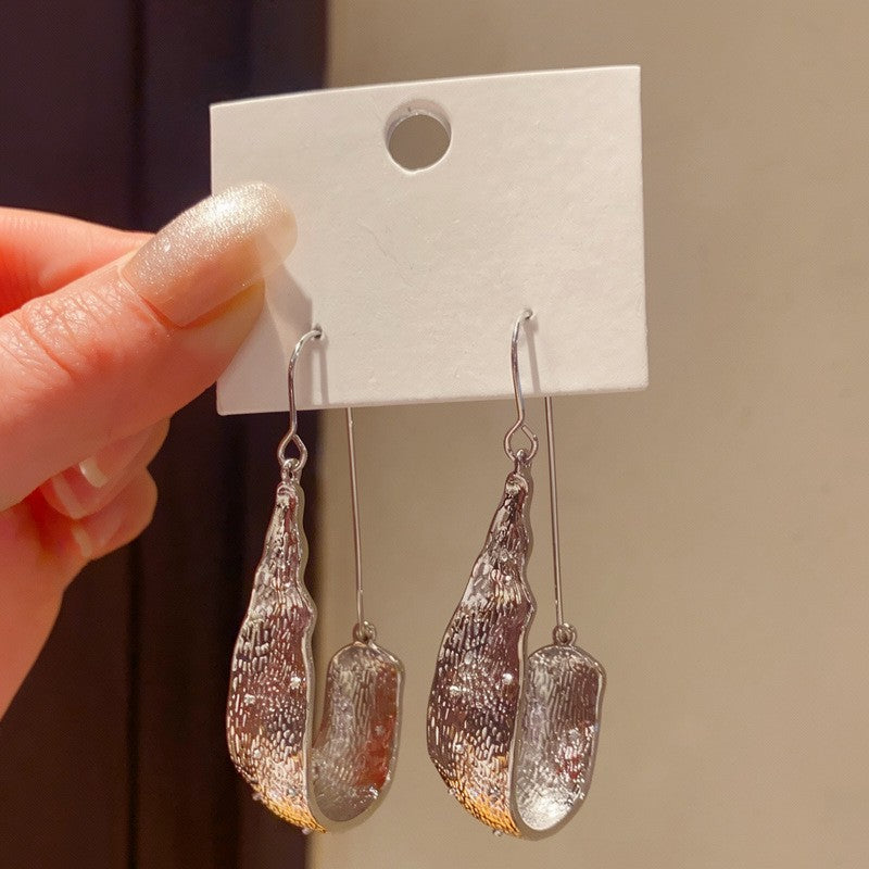 Textured Teardrop Drop Earrings