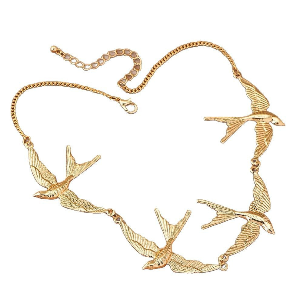Flying Bird Collarbone Necklace