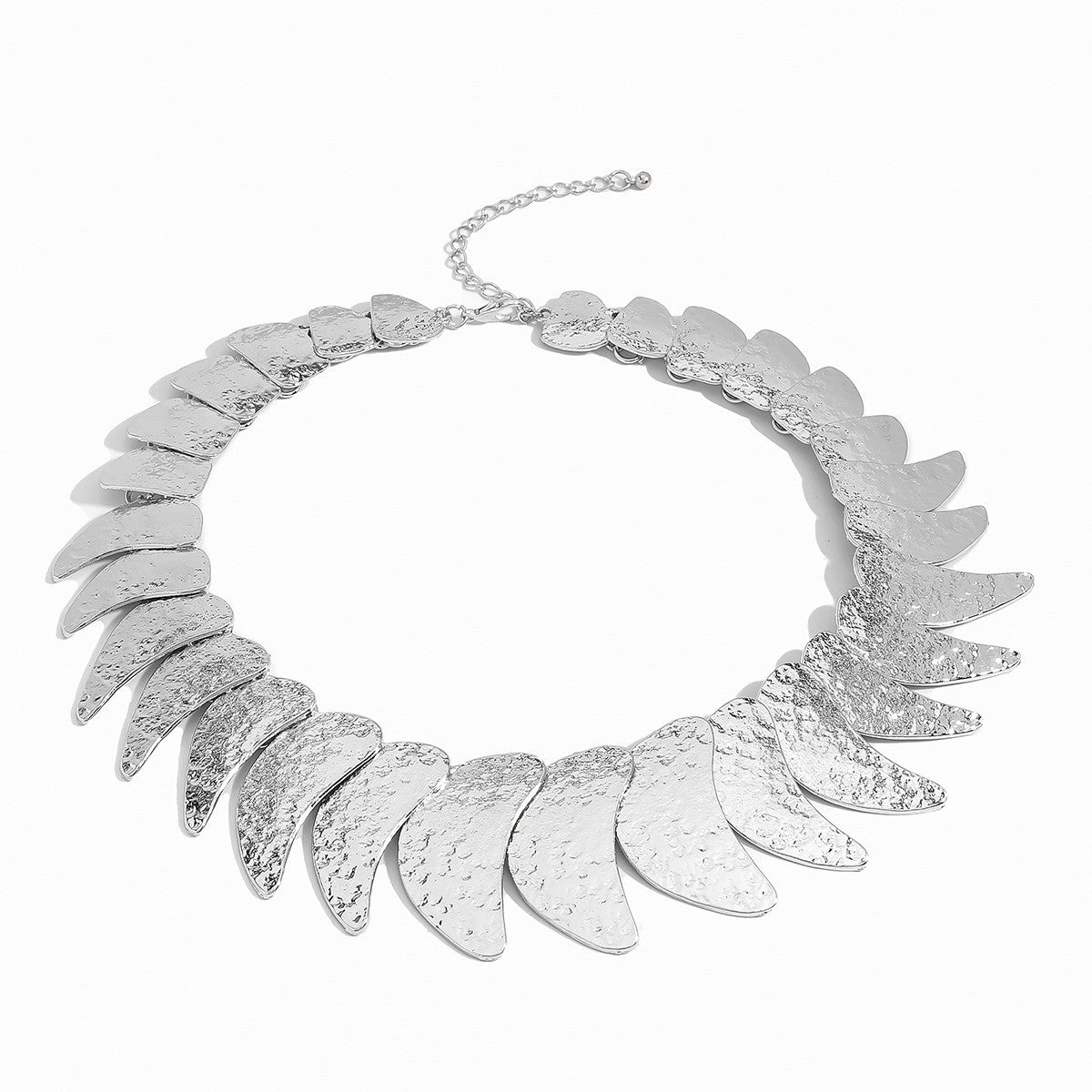 Textured Crescent Collar Necklace