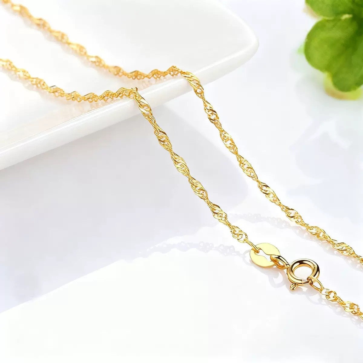 Twisted Water Wave Chain Necklace