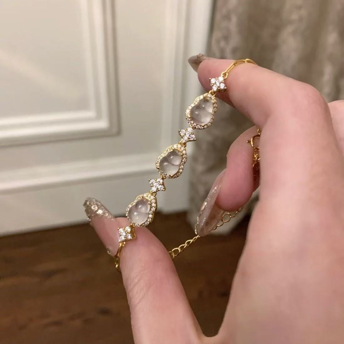 Crystal Gourd Link Bracelet