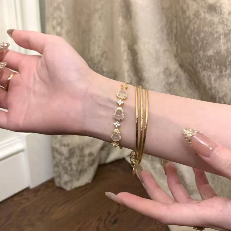 Crystal Gourd Link Bracelet