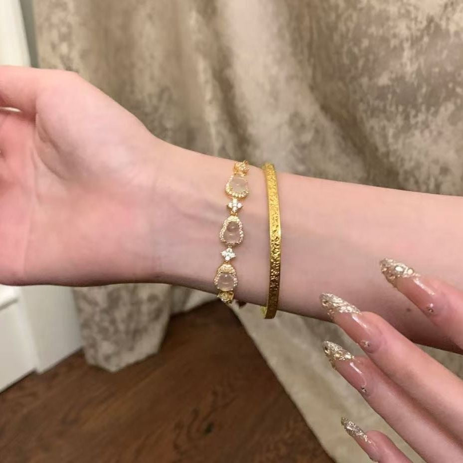 Crystal Gourd Link Bracelet