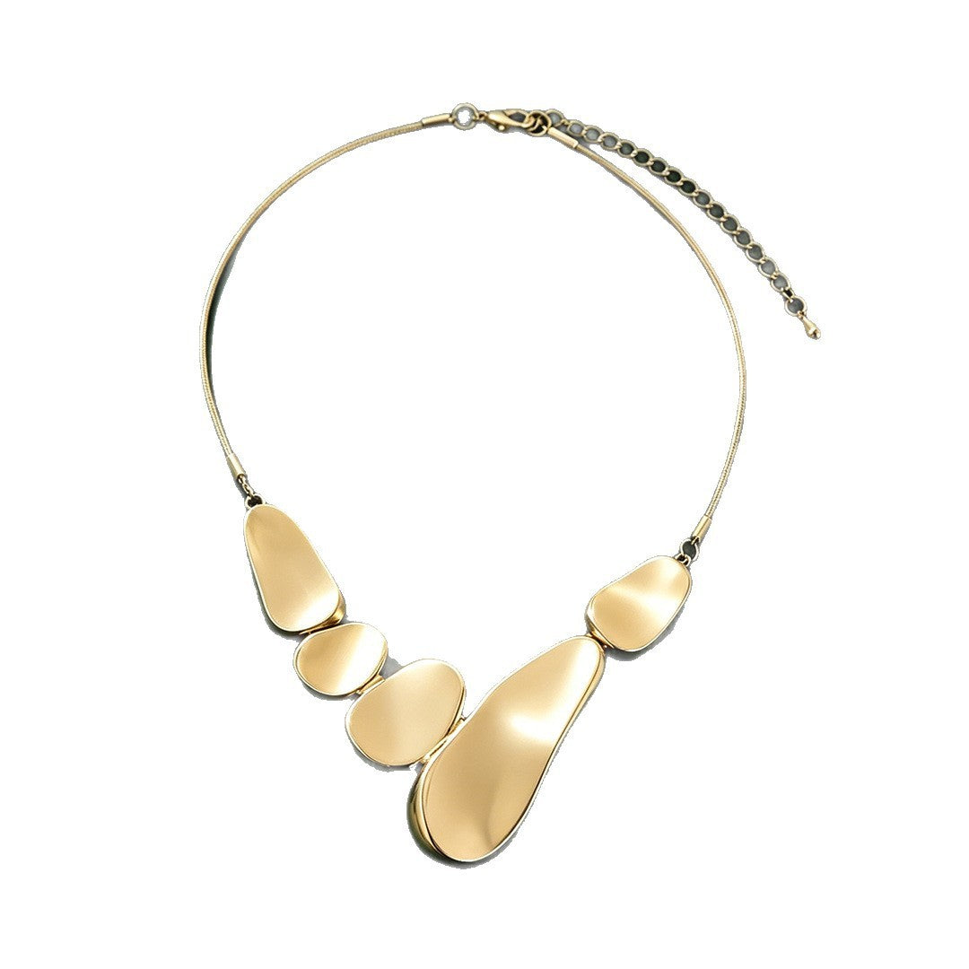 Irregular Pebble Statement Necklace