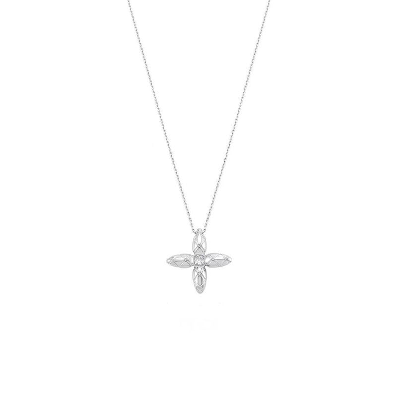 Marquise Cut Cross Pendant Necklace