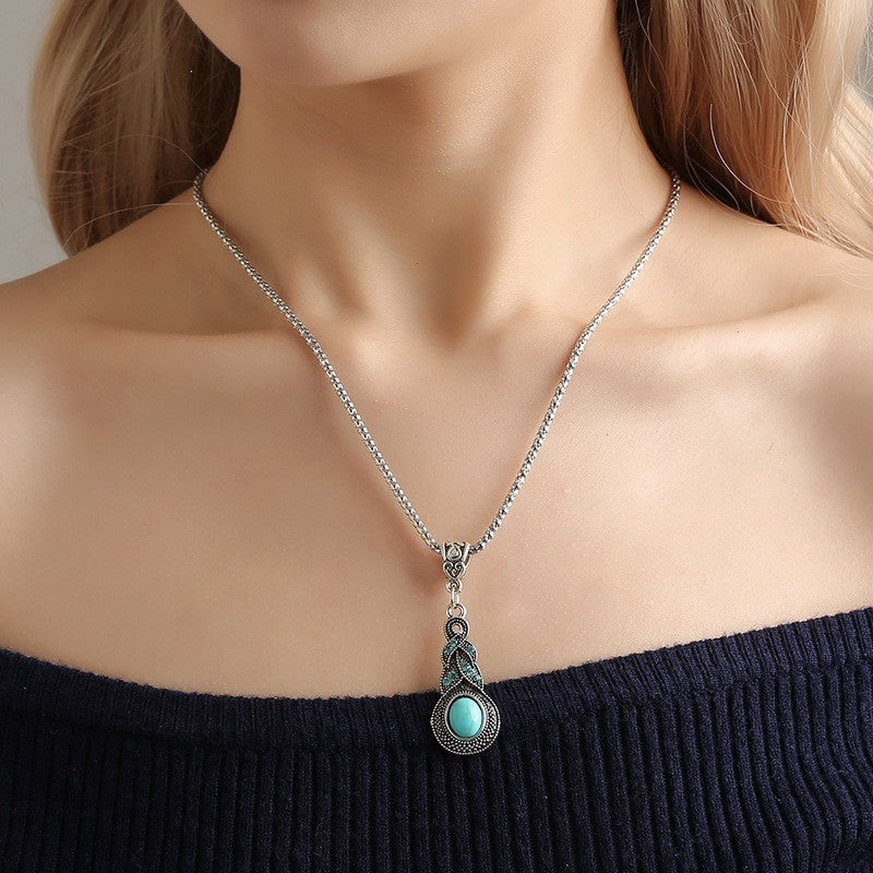 Turquoise Woven Drop Jewelry Set