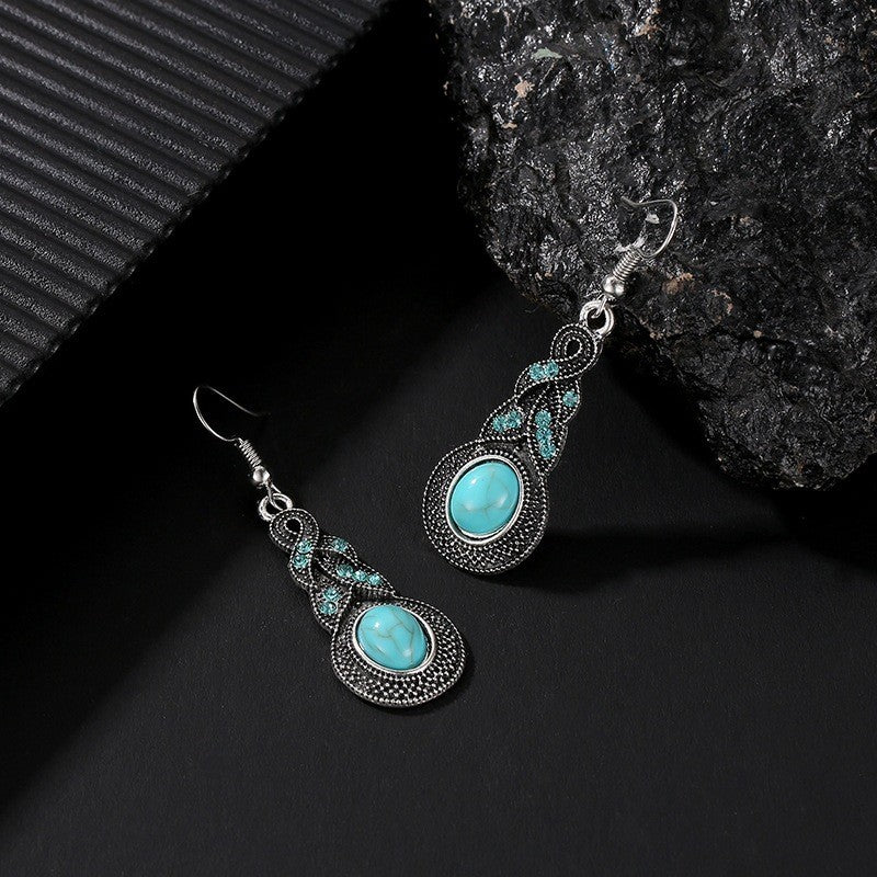 Turquoise Woven Drop Jewelry Set