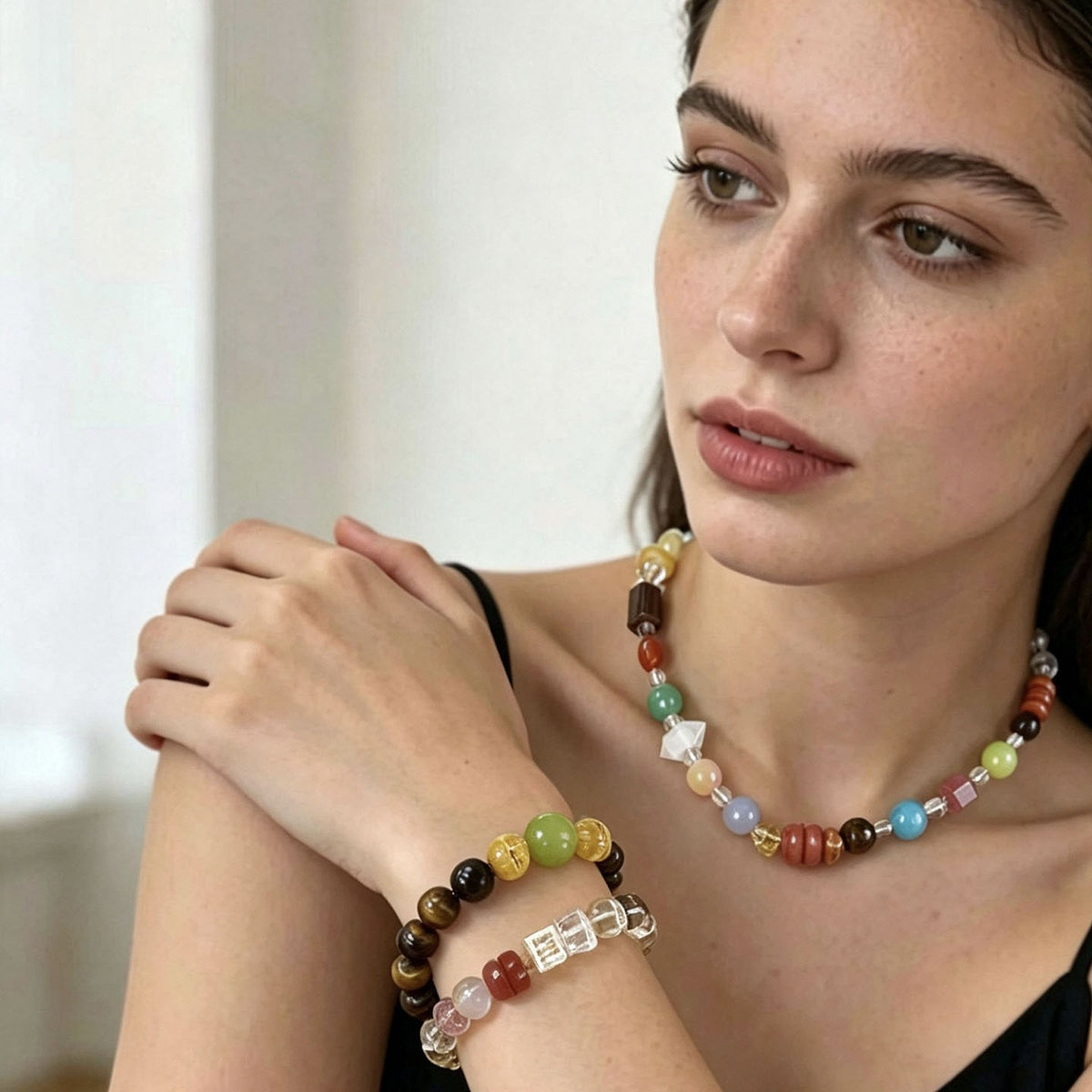 Colorful Mixed Bead Necklace