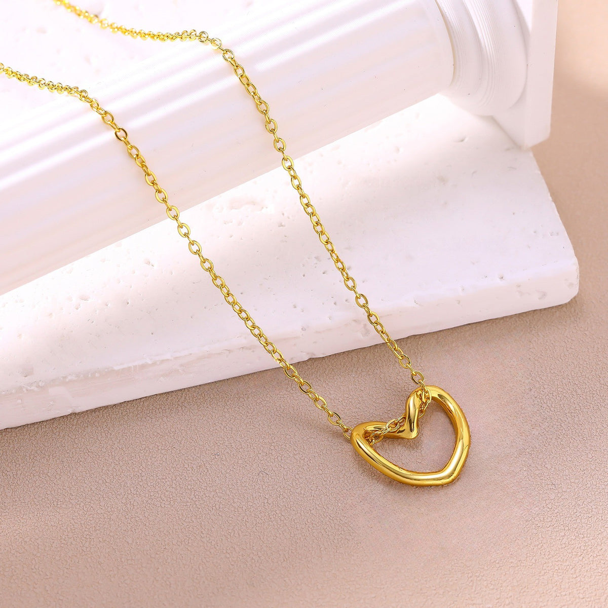 Open Heart Loop Necklace