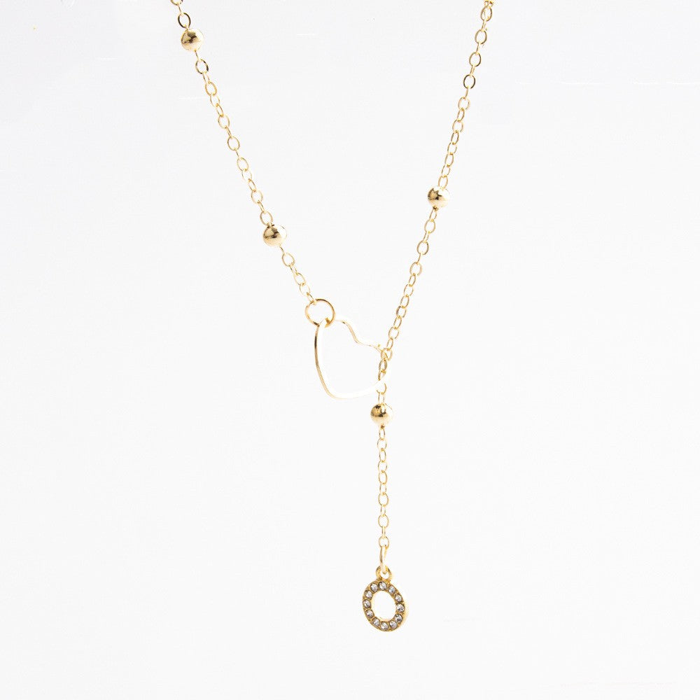 Heart & Initial Drop Necklace