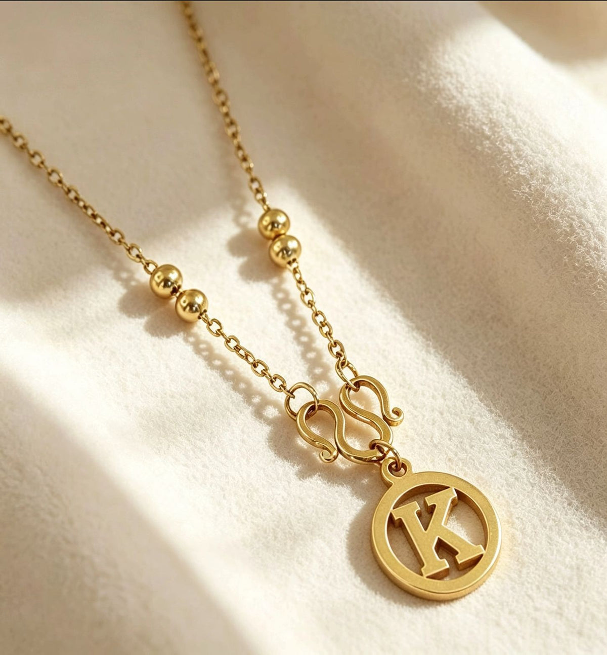 Initial Love Knot Necklace