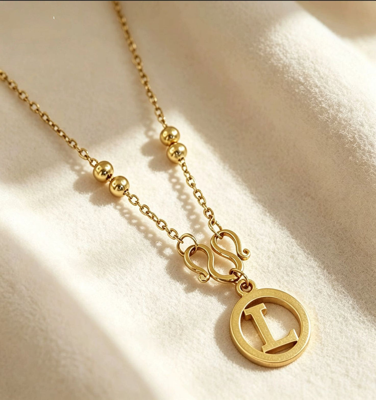 Initial Love Knot Necklace