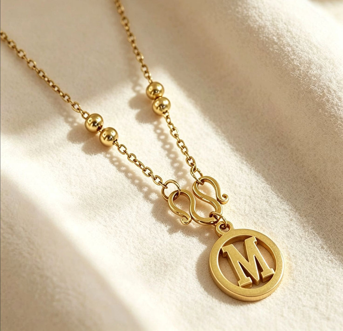 Initial Love Knot Necklace