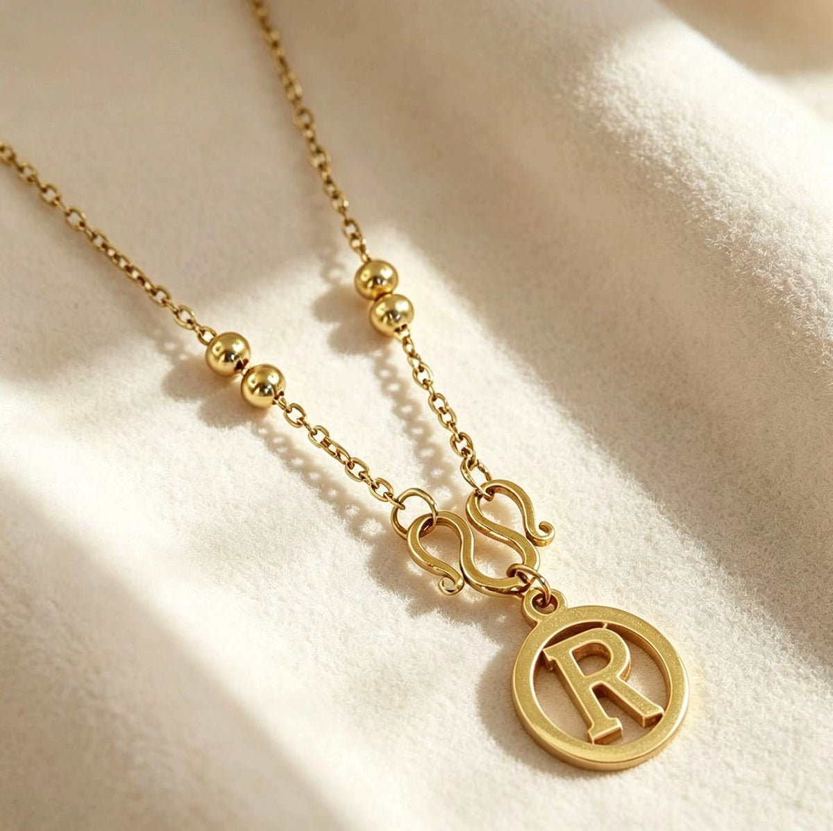 Initial Love Knot Necklace