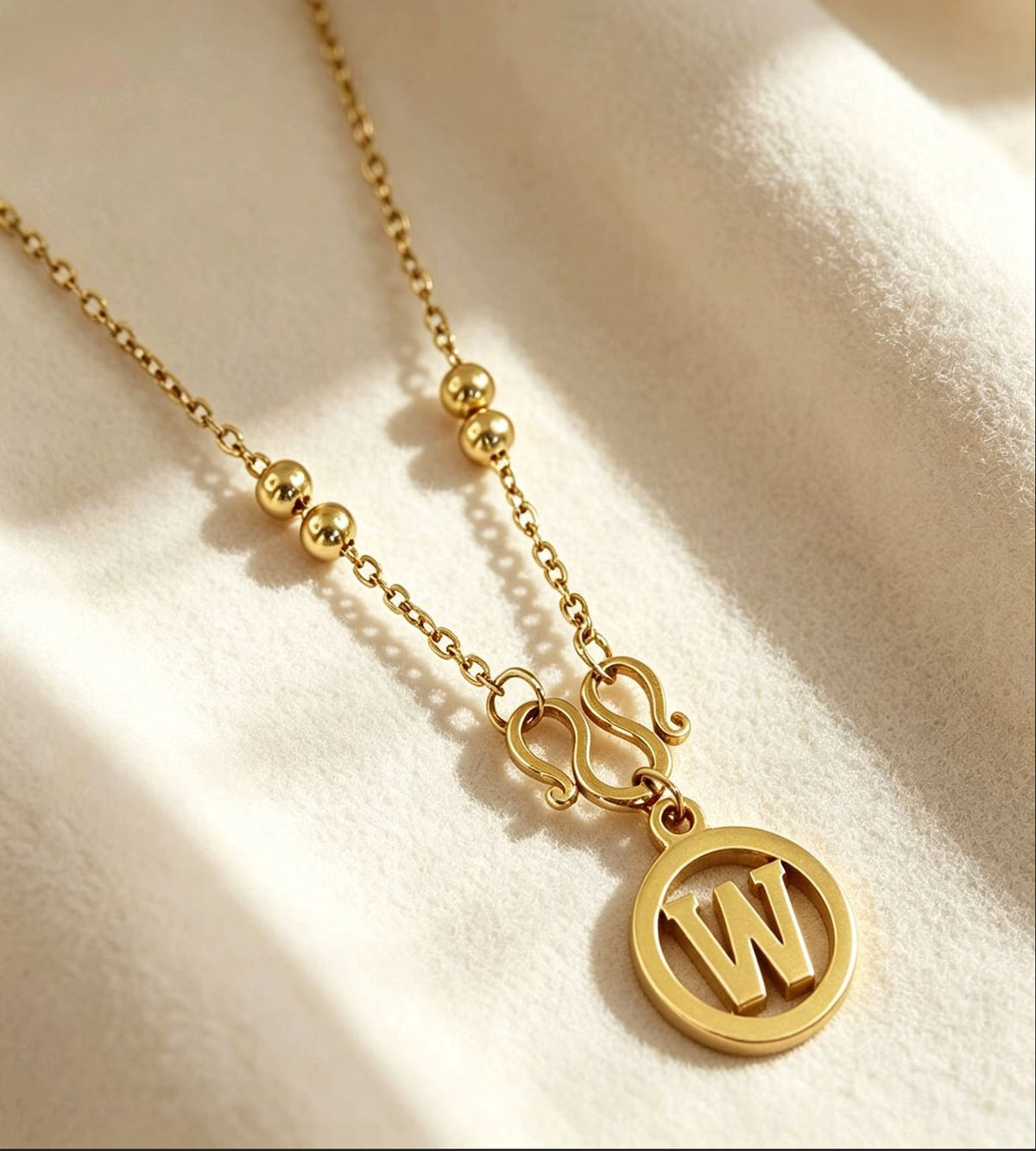 Initial Love Knot Necklace