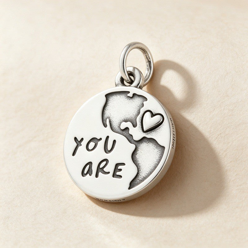 You Are My World Globe Pendant