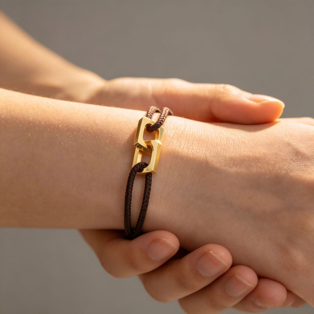 Square Link Braided Bracelet