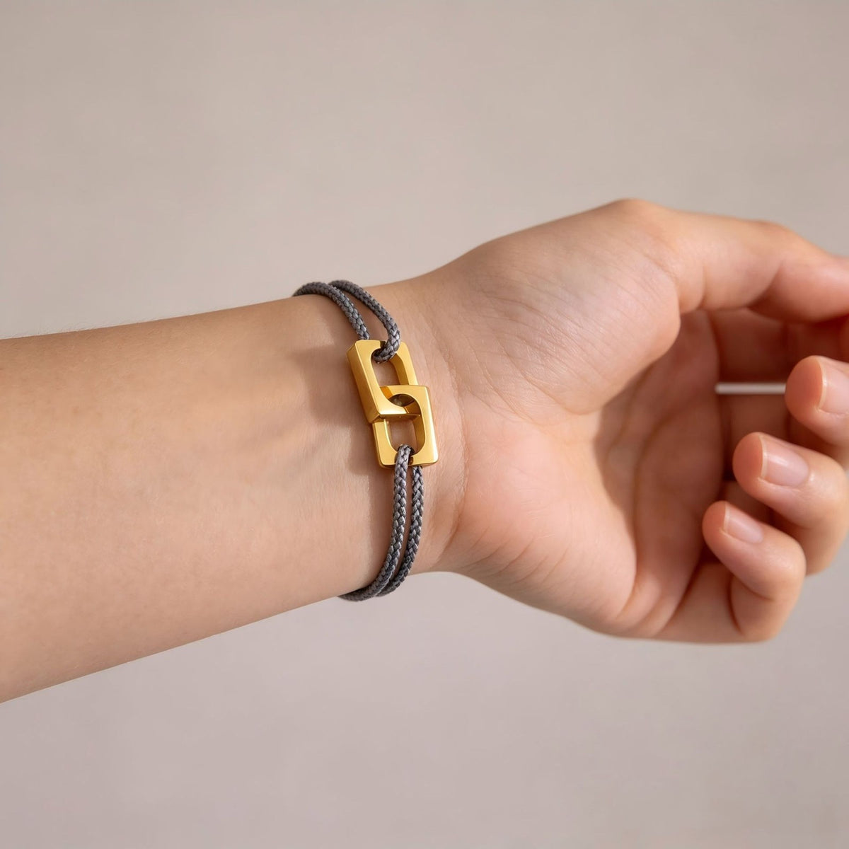 Square Link Braided Bracelet
