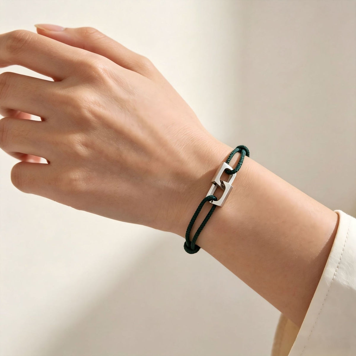 Square Link Braided Bracelet