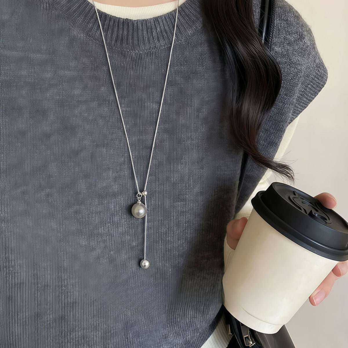 Tiger Eye Lariat Necklace