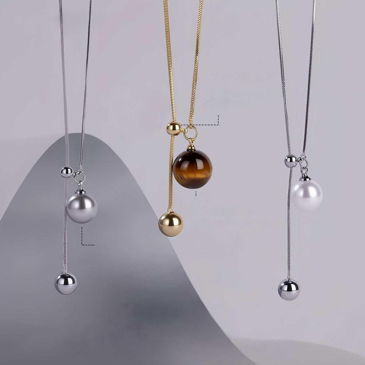 Tiger Eye Lariat Necklace