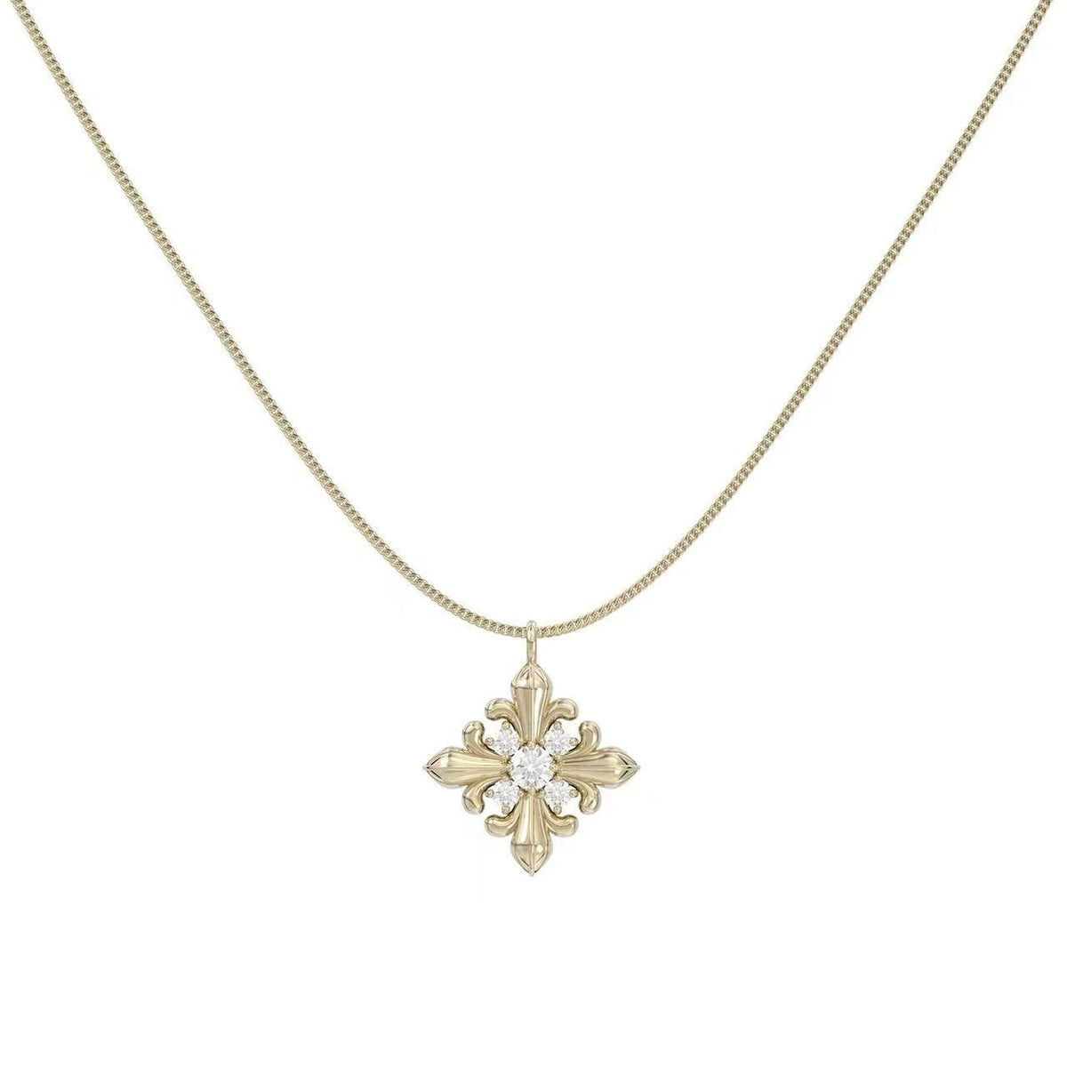 Crystal Fleur-de-Lis Necklace
