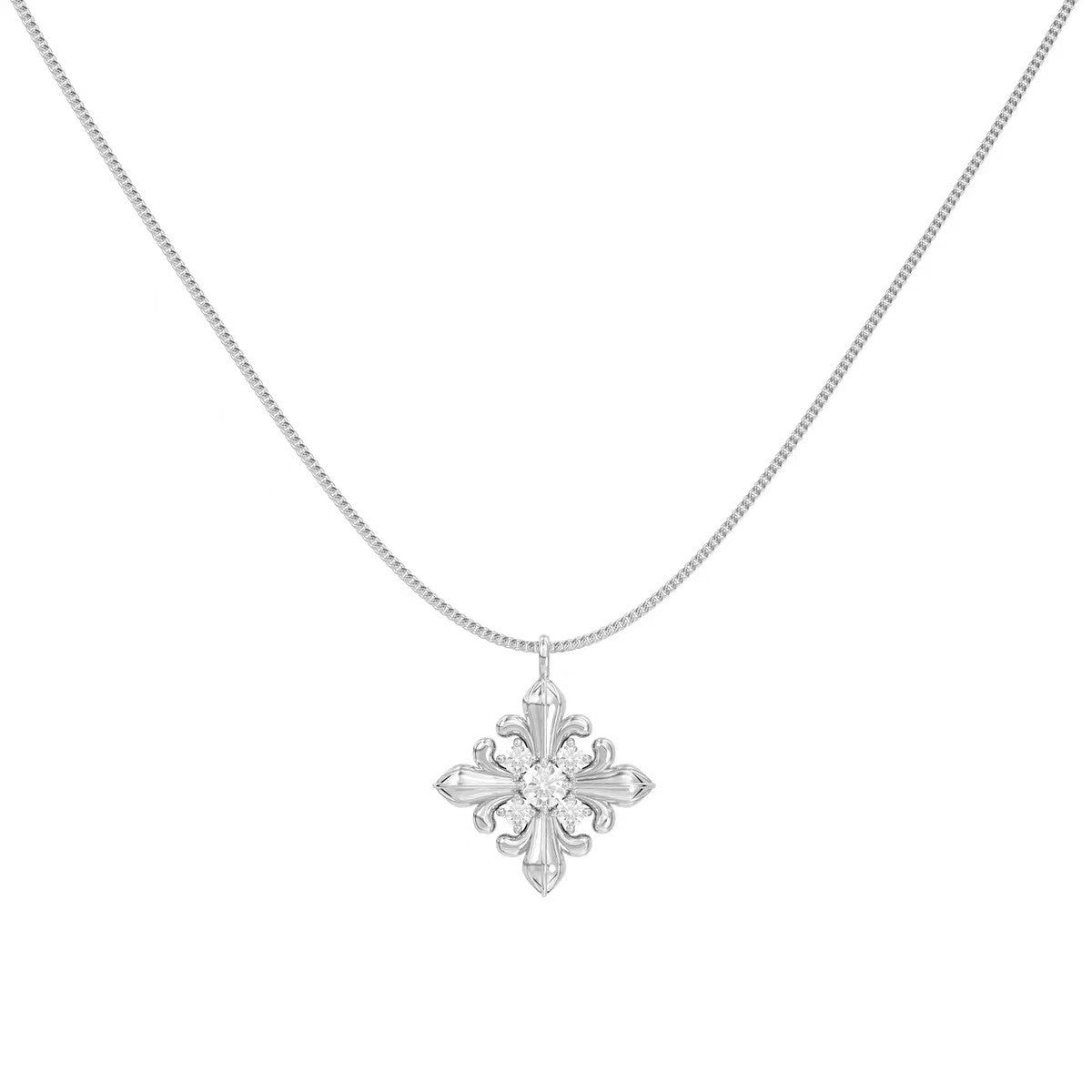 Crystal Fleur-de-Lis Necklace