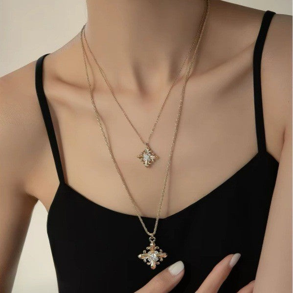 Crystal Fleur-de-Lis Necklace