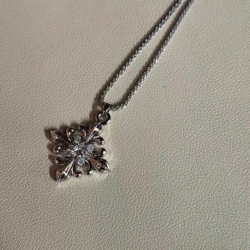 Crystal Fleur-de-Lis Necklace