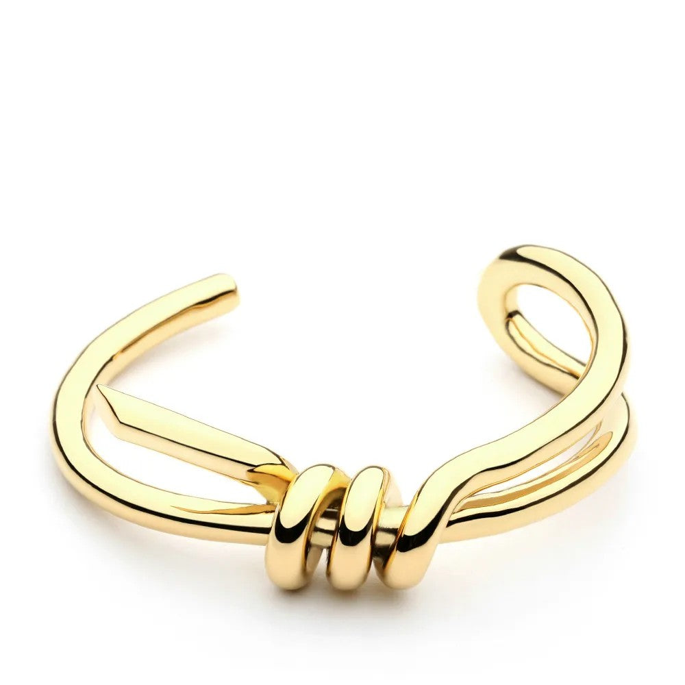 Double Loop Knot Cuff Bracelet