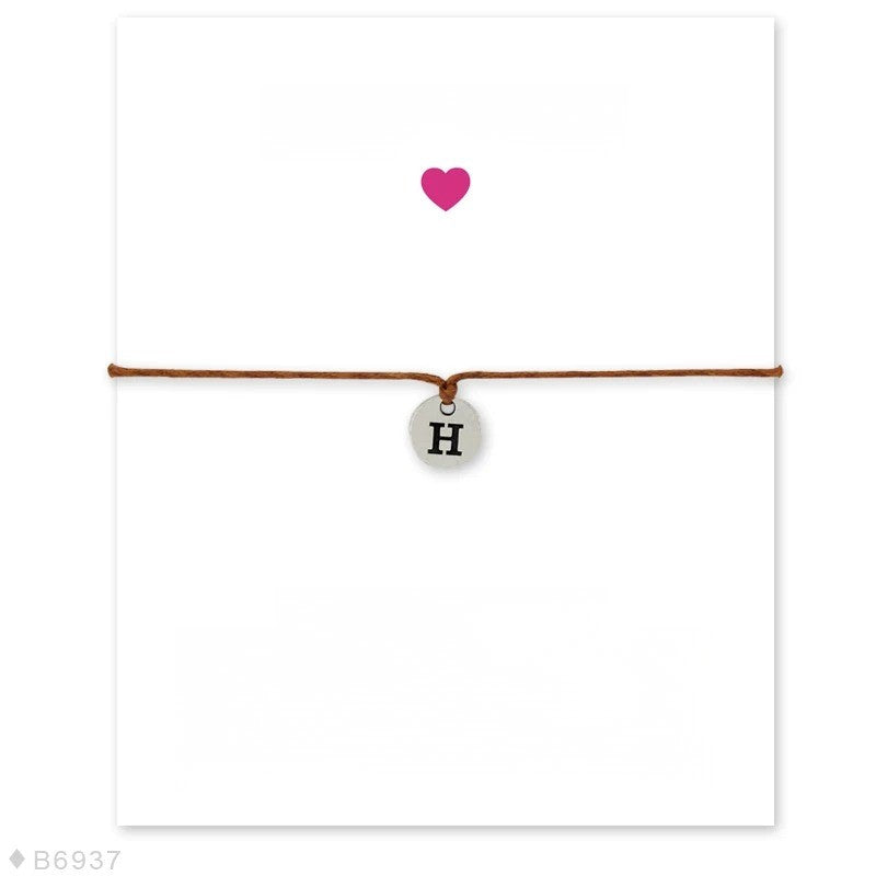 Initial Disc Charm Bracelet